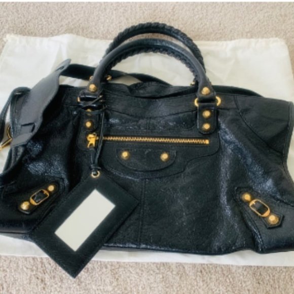 BALENCIAGA Agneau Giant 12 Gold Part Time Black - Picture 3 of 10